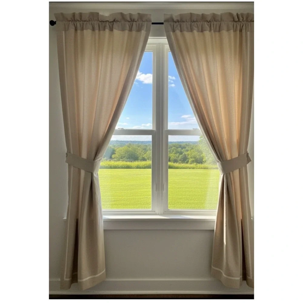 Set of 2 Croscill Classics Curtains Panels  Beige 41